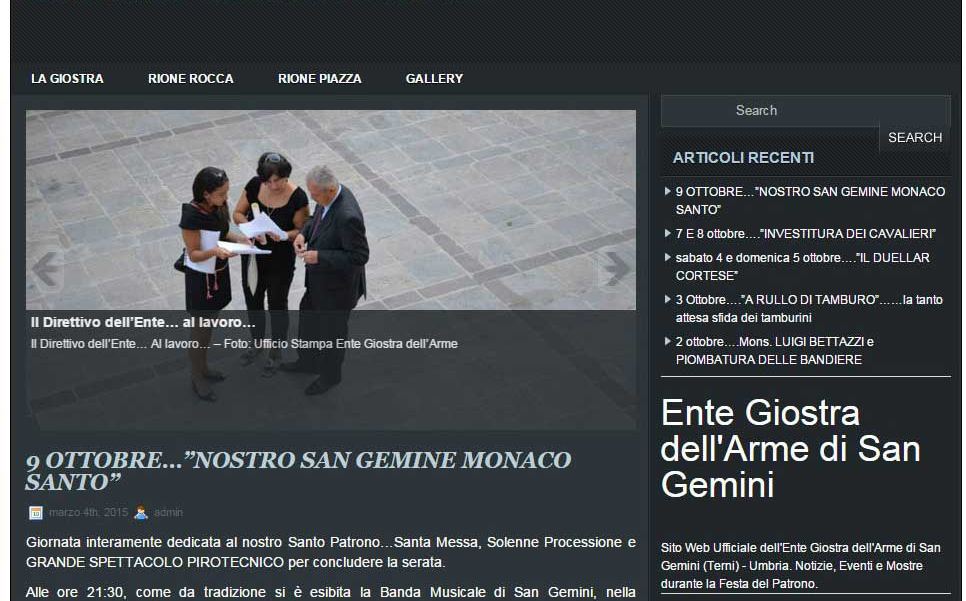 web design terni ente giostra arme sangemini stefano ferri siti web