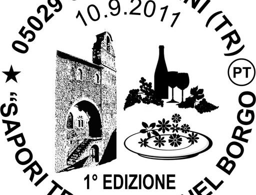 annullo postale speciale sangemini 2011 sapori tra i fiori nel borgo 1 prima edizione